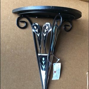 Home Interiors vintage mirror & wood shelf